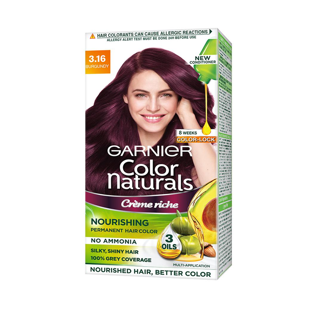 Garnier Color Naturals Nourshing Hair Color Cream - 30+35g - Burgundy