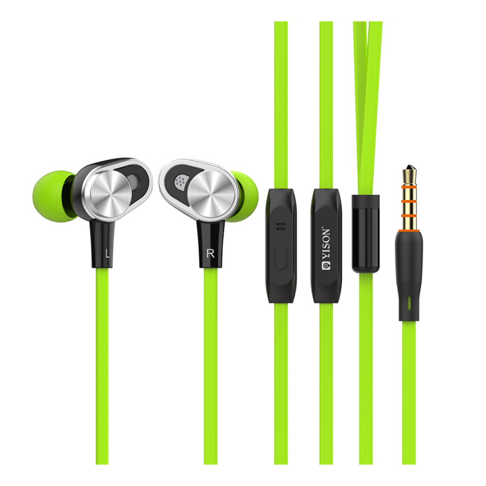 Yison CX620 Stereo Music Earphone - Green