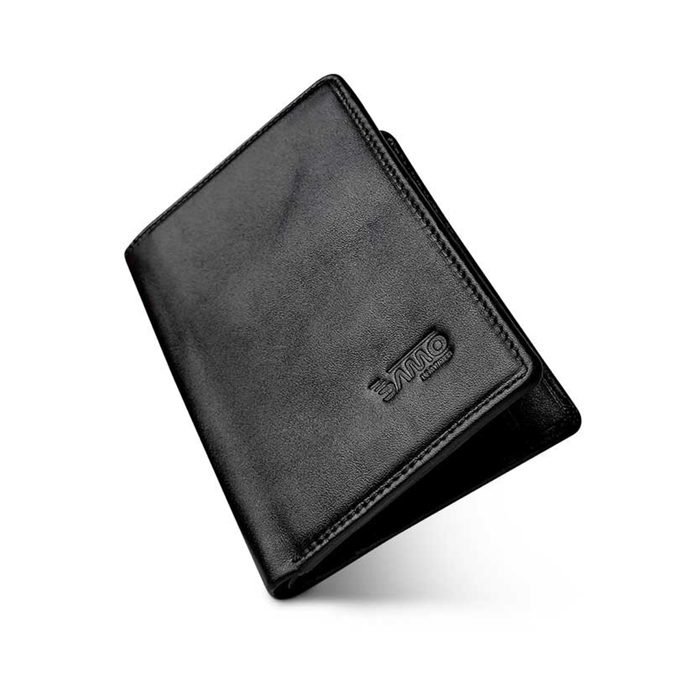 Leather Wallet For Men - SW -1018 - Black