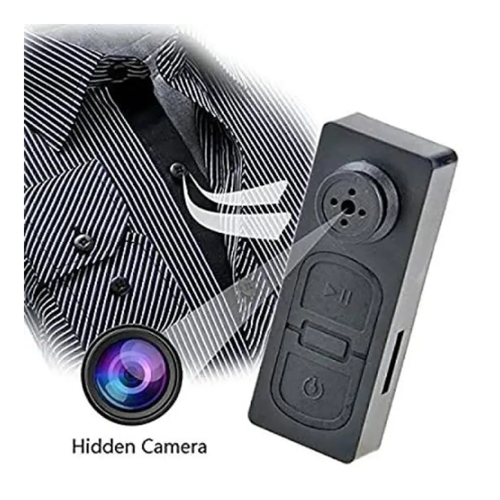 Mini Digital Security Camera With Button - Black
