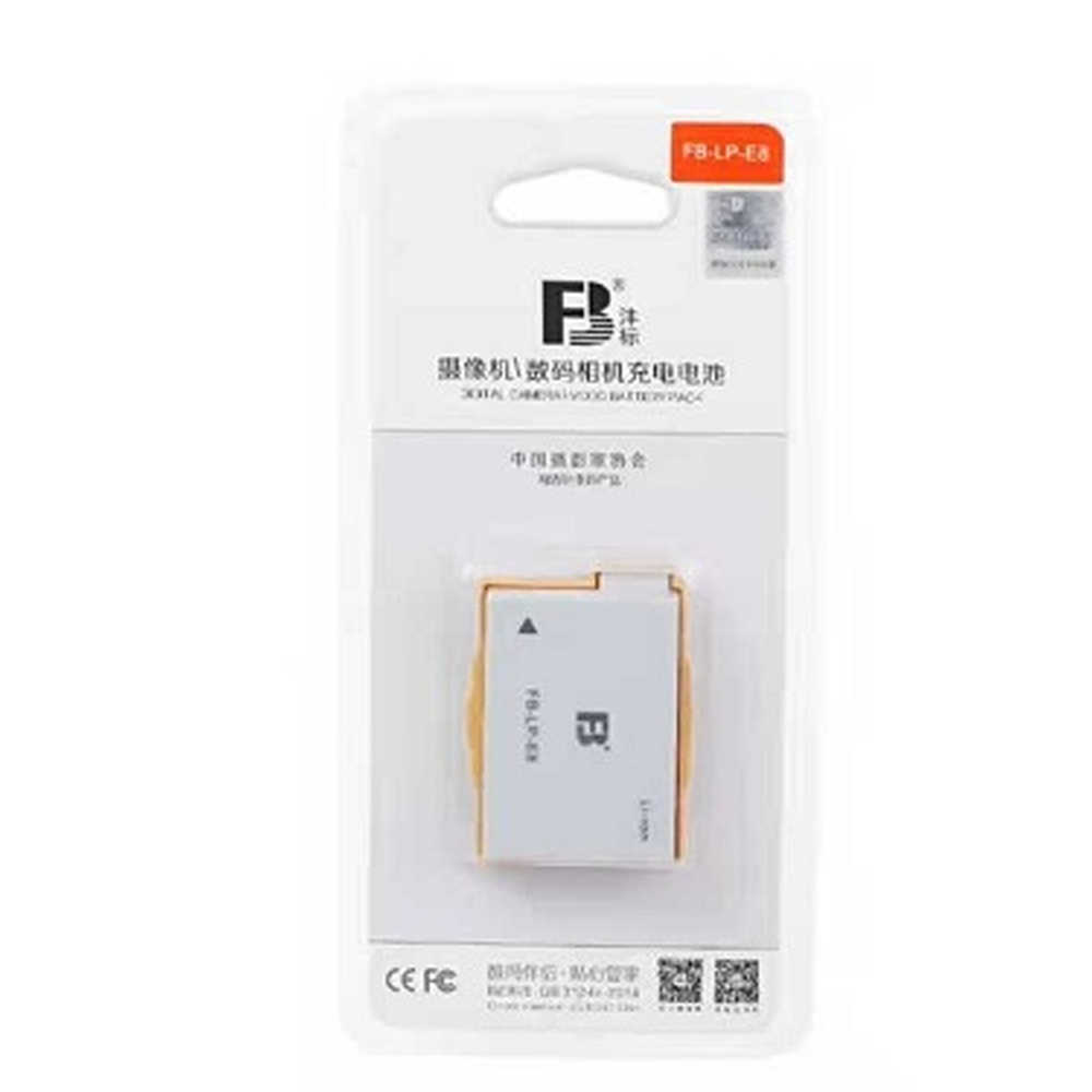 FB LP-E8 Battery For Canon Battery- White - 830mAh