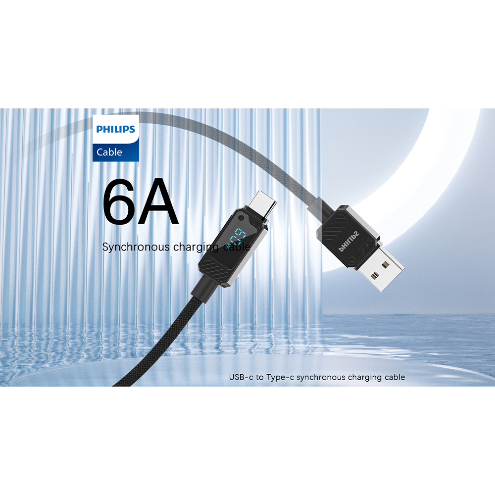 PHILIPS DLC5011AB A to Type-C Cable - 1M - Multicolor