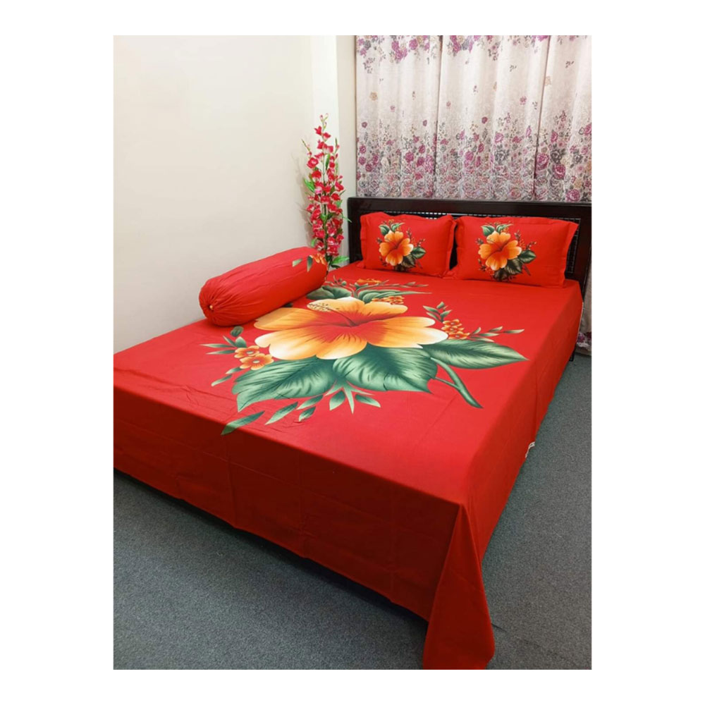 Cotton Bedsheet with Pillow Covers - king Size - 2502068