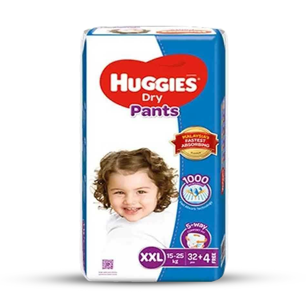 Huggies Dry Pant Diaper - XXL - 15-25Kg - 36 Pcs