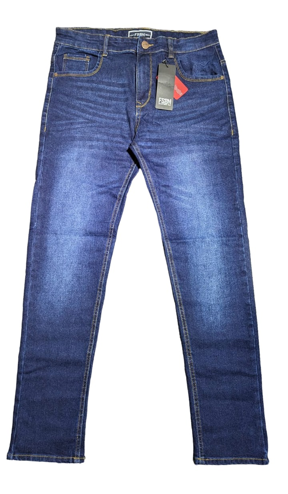 Cotton Stretch Denim Jeans Pant For Man - Blue