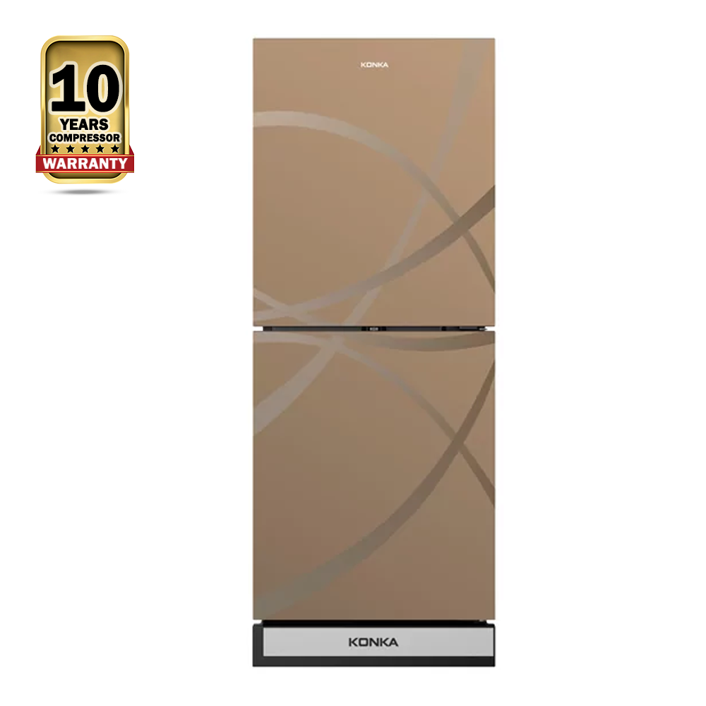 KONKA KRT-200GB-Golden Refrigerator - 200 Liter - Golden Strip