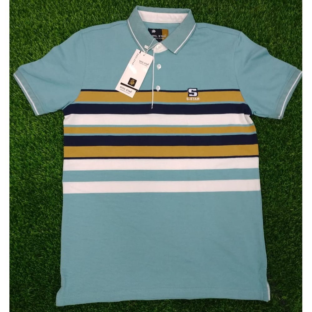 Cotton Polo T-Shirt For Men - Blue