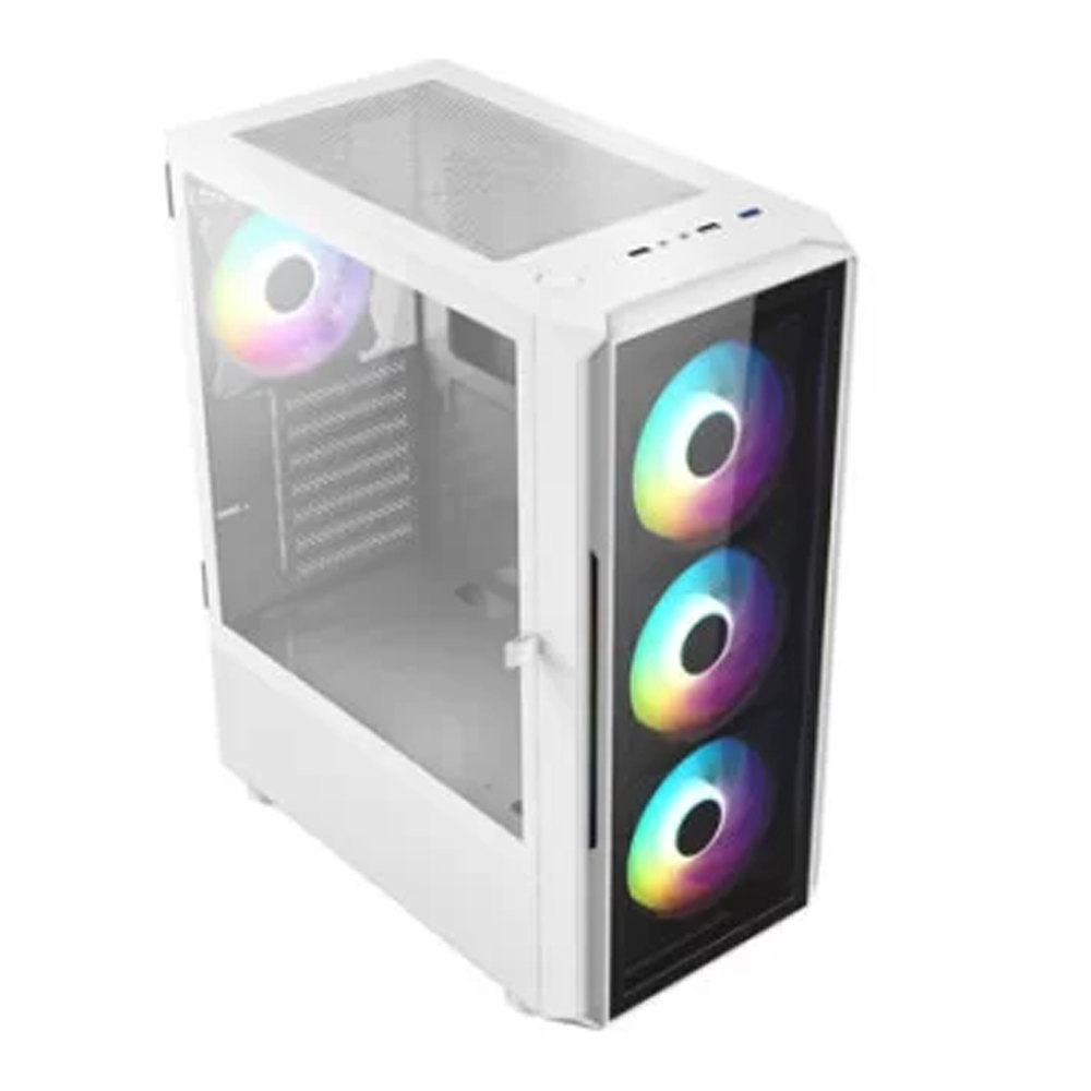 Aptech R21-Glass ARGB Gaming Casing - White