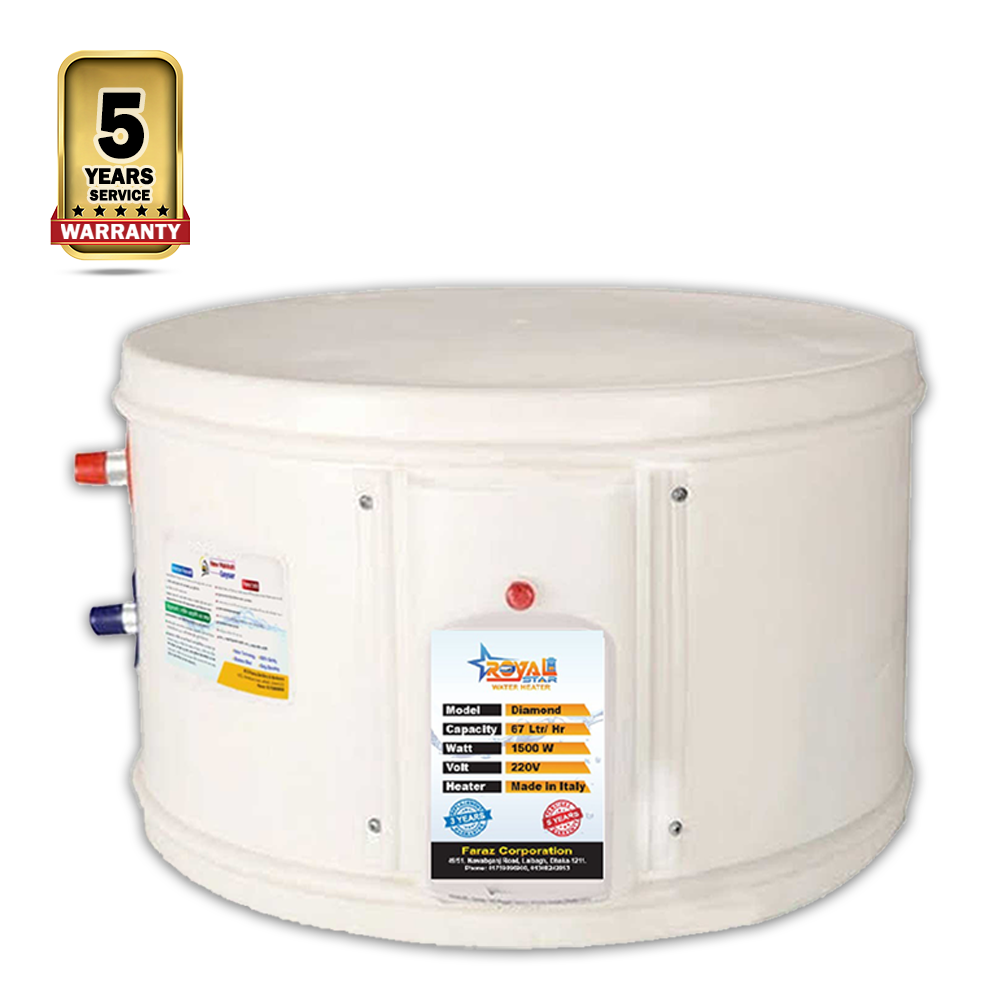 Royal Star Diamond 67 Water Heater - 67 Litre - White