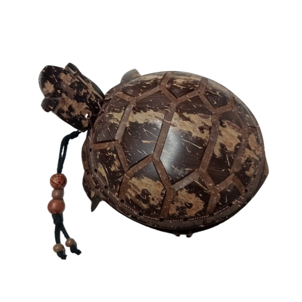 Tortoise Coconut Shell Bag - Brown - U001