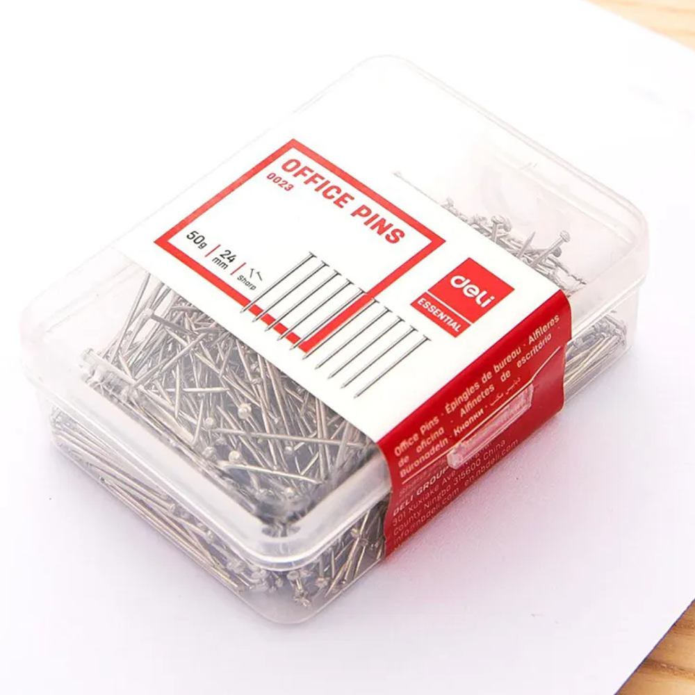 Deli E0023 Office Pins - 50gm