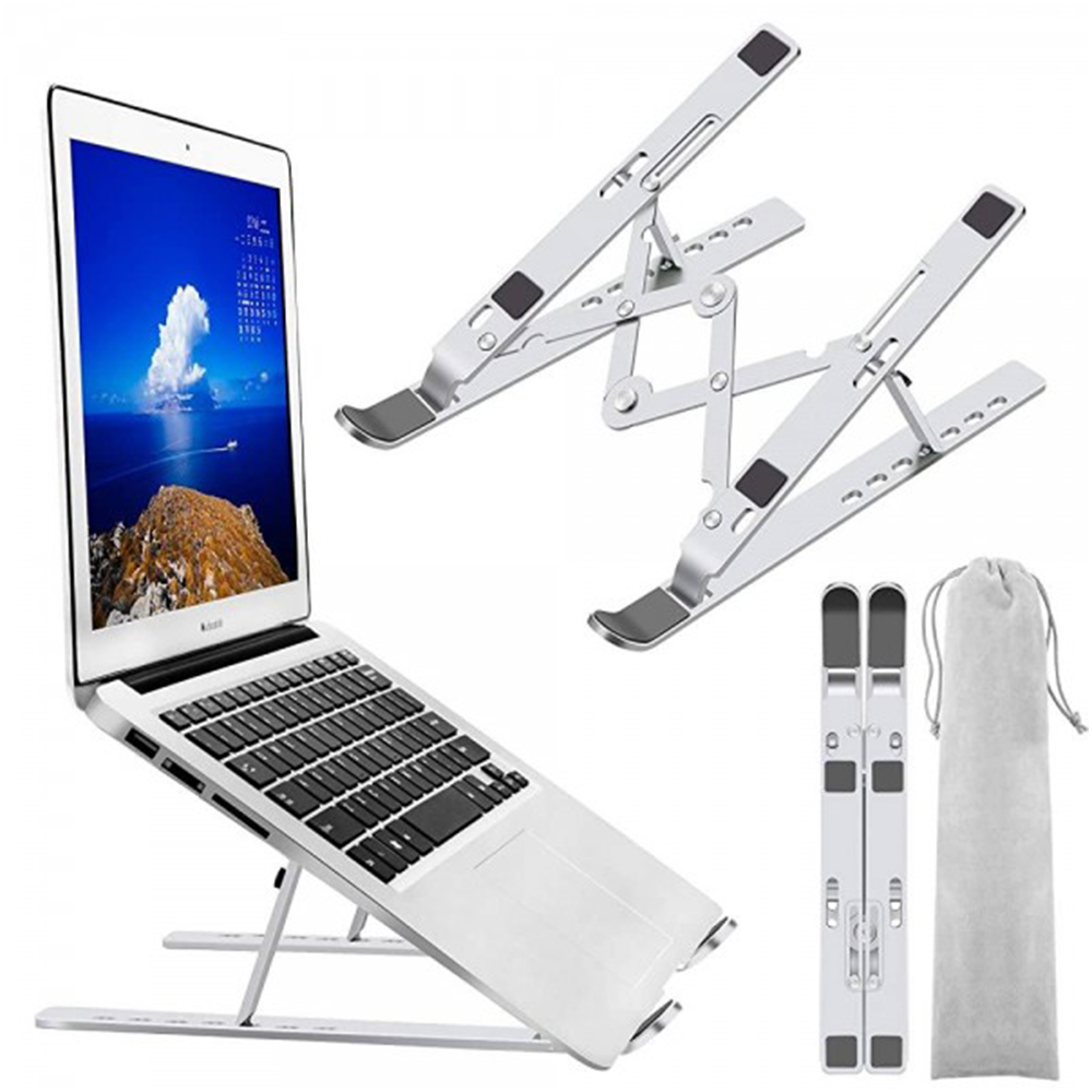 Aluminum Alloy Folding Laptop Stand - White