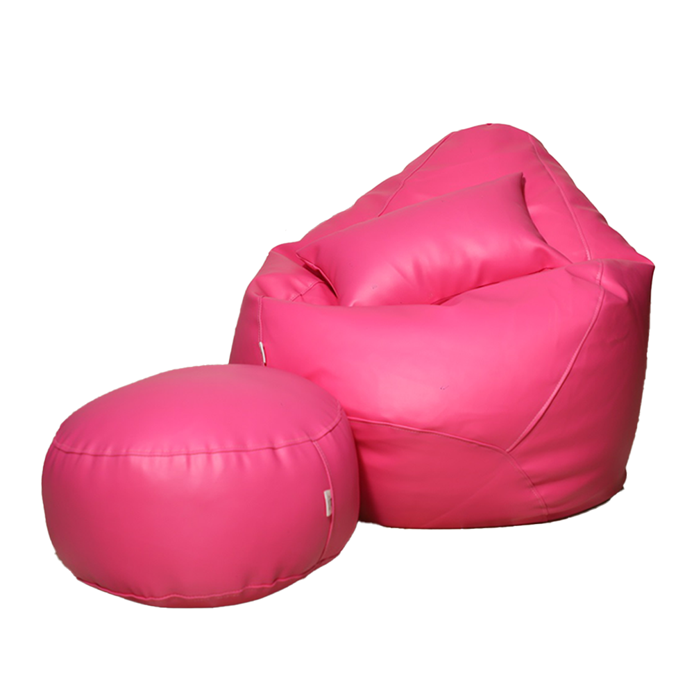 Leather Bean Bag - XXL - Pink - APML2PN