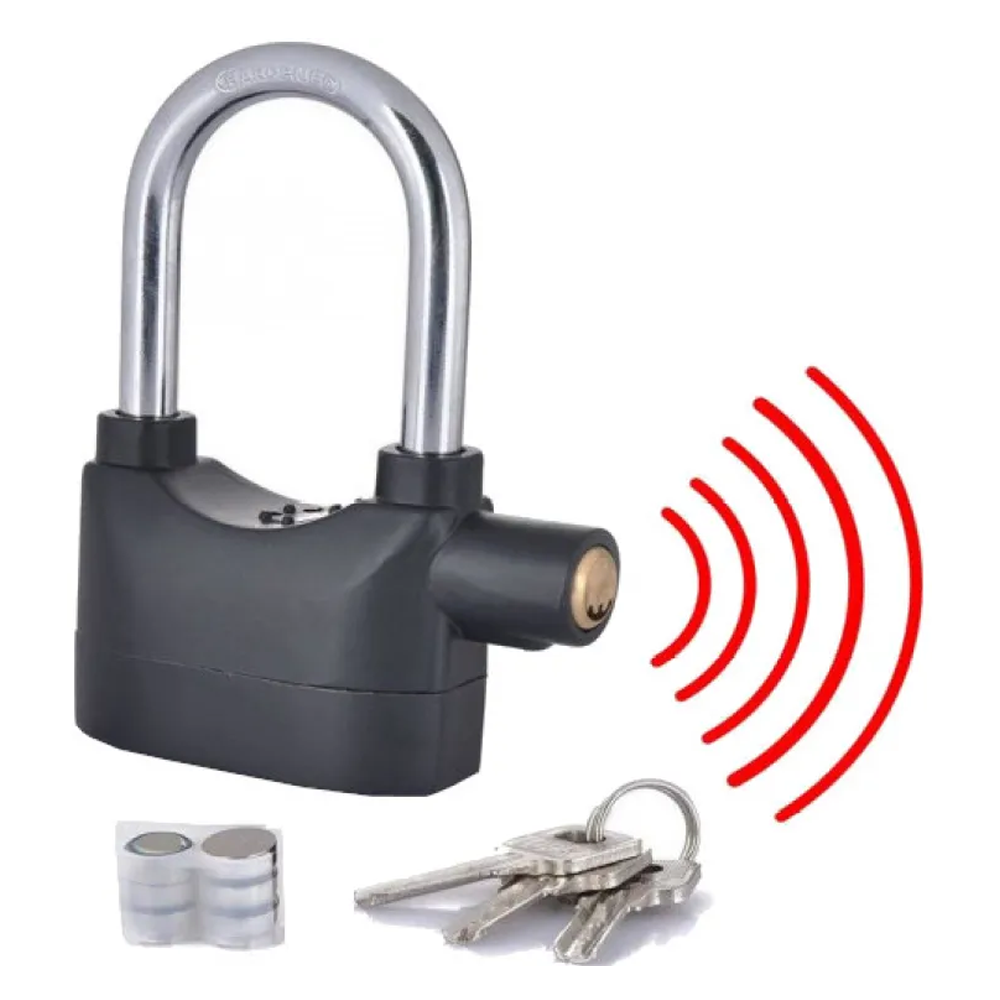 Anti Thief Security Alarm Lock for Door - Grey