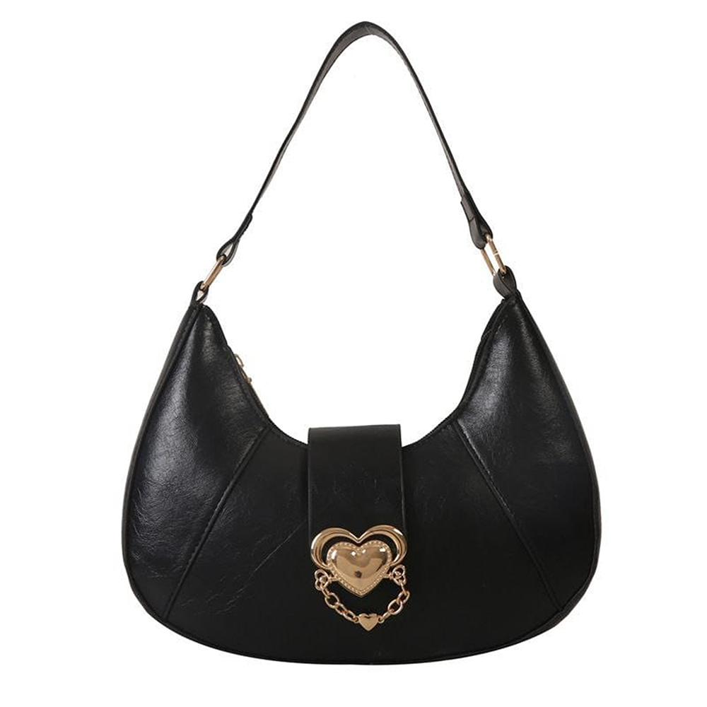 Artificial Leather Thai Stylish Hand Bag For Women - Black - P292 D