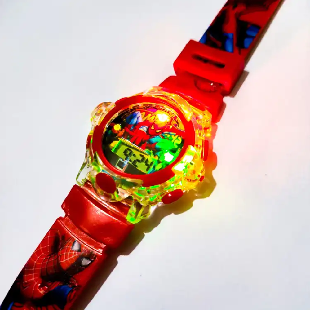 Rubber Waterproof Digital Watch for Kids - Multicolor