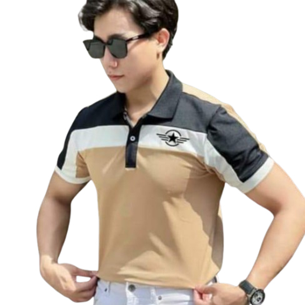 Pique Cotton Half Sleeve Polo For Men - Multicolor - PT-255