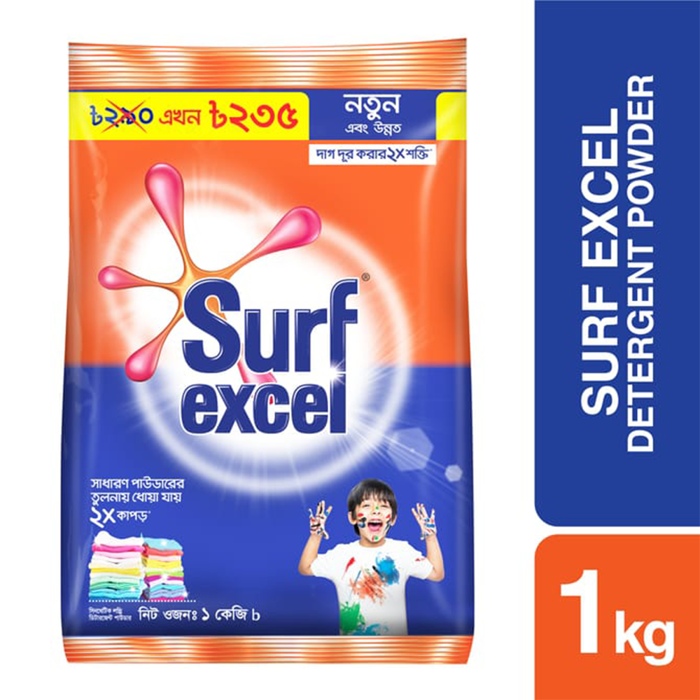 Surf Excel Synthetic Laundry Detergent Powder 1kg