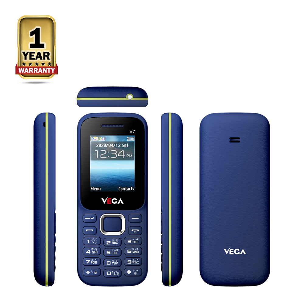 Vega V7 Dual Sim Feature Phone - Blue