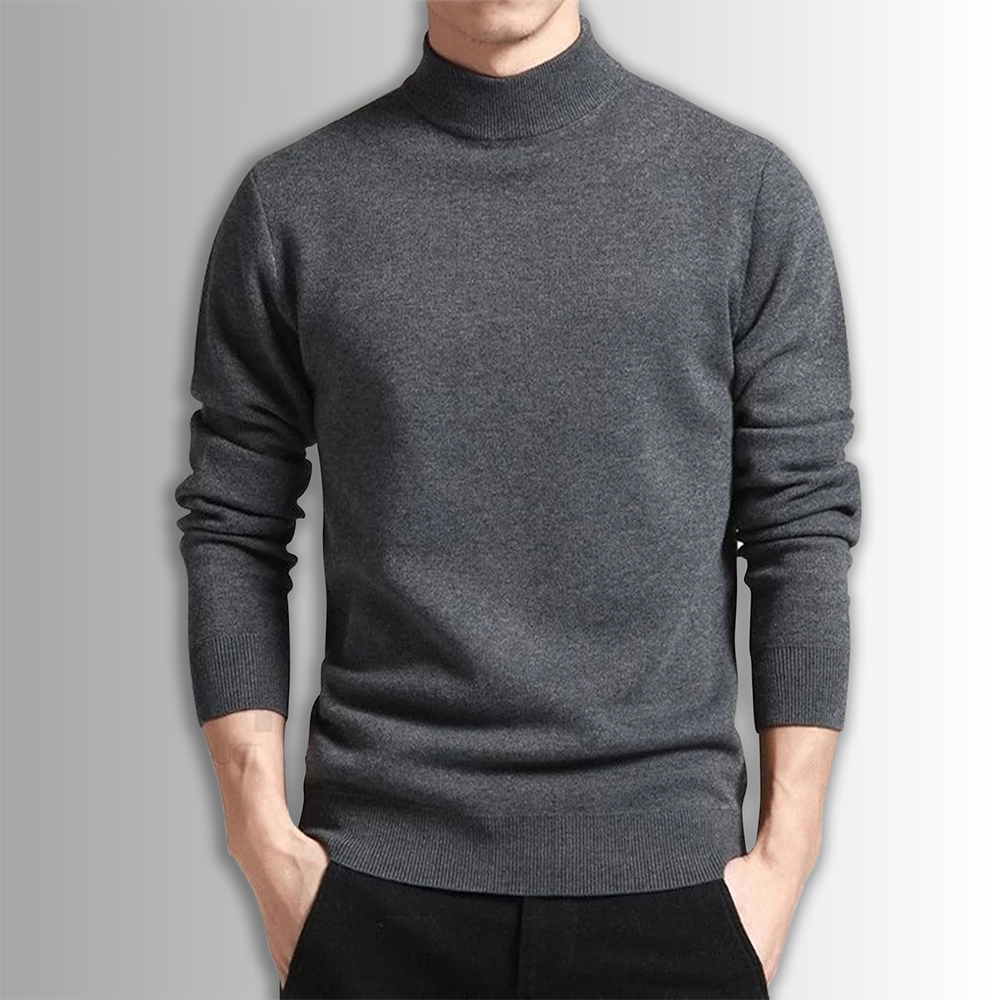 Woolen Full Sleeve Sweater For Men - Dark Gray - GMS-001123