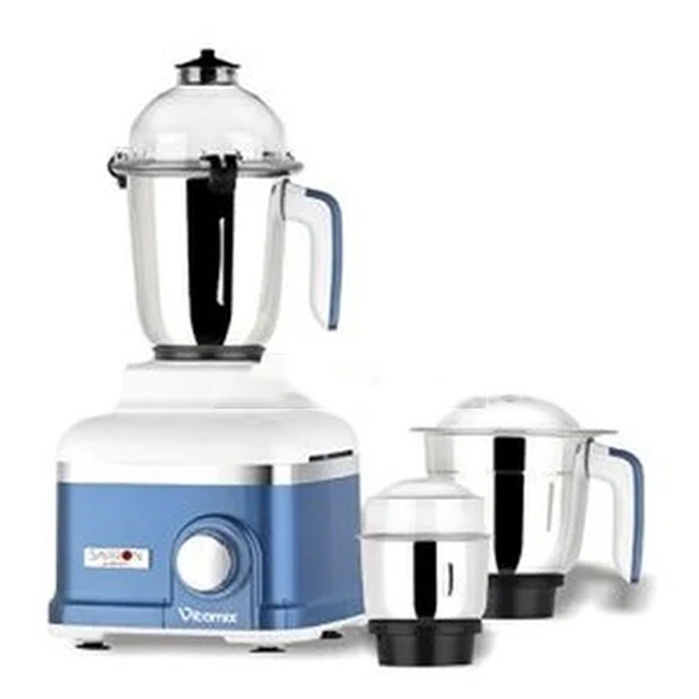 Saffron SAJ-505 Vitamix 3 Jars Mixer Grinder - 850W - Blue and White