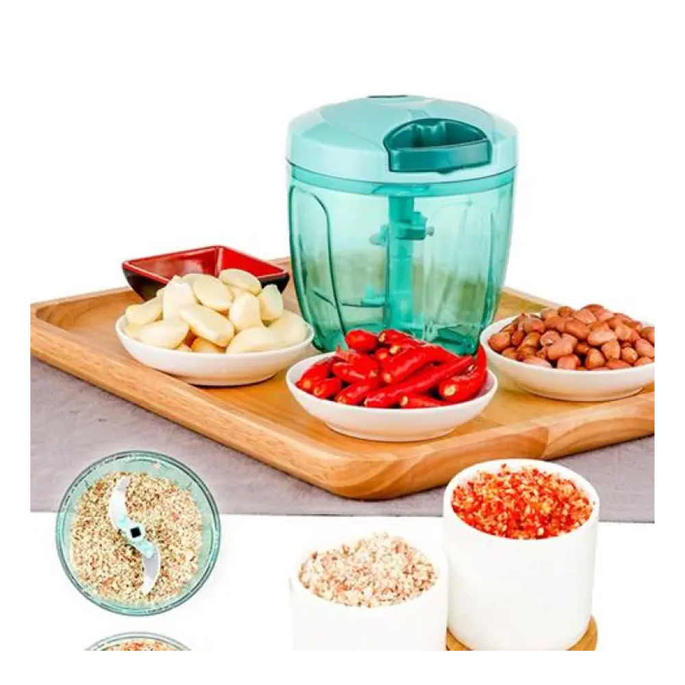 Manual Food Vegetable Chopper - Turquoise 