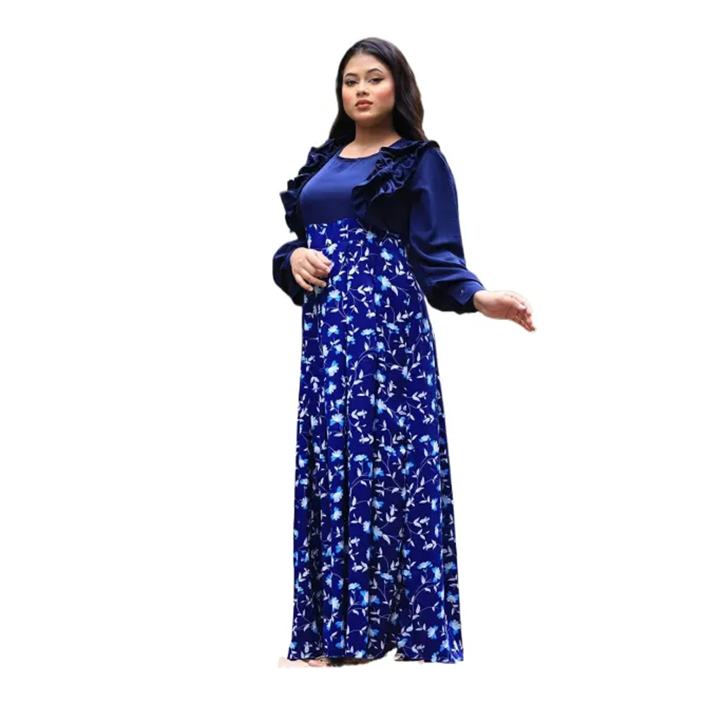 Alex Georgette Readymade Gown For Women - Blue