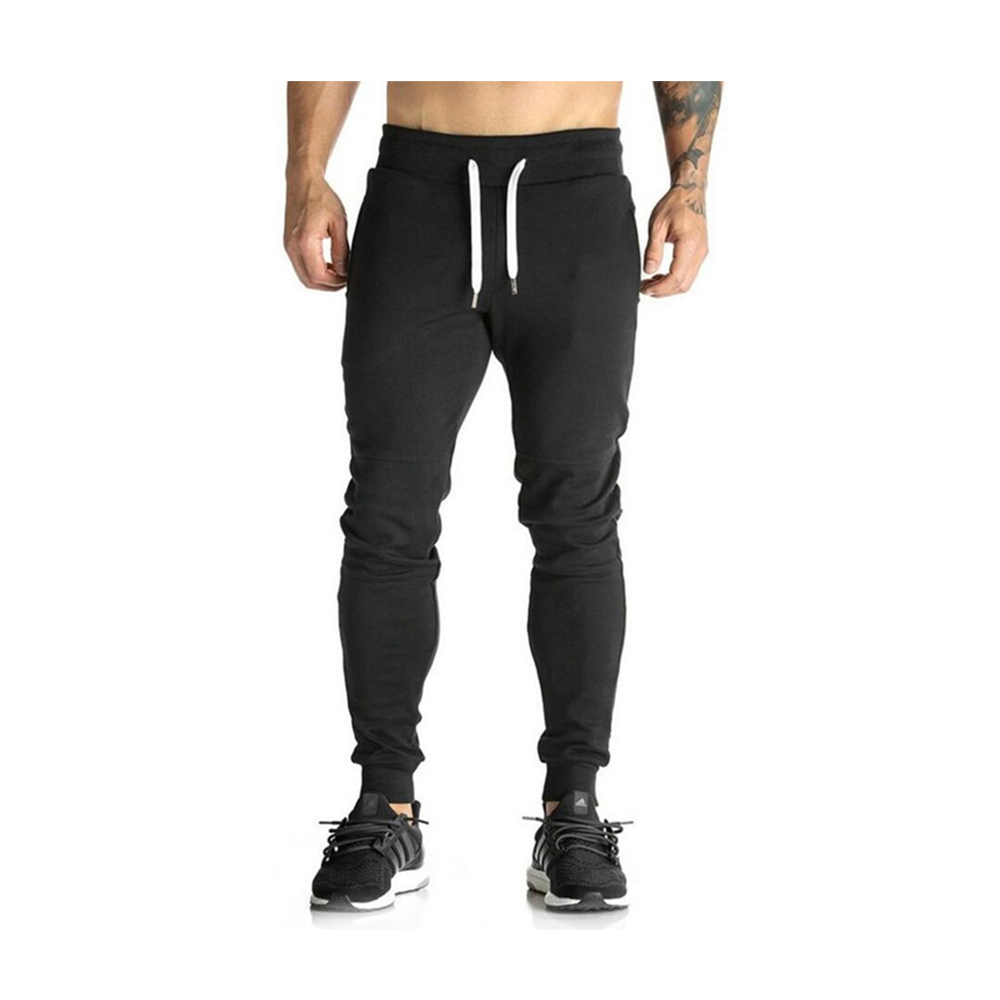 Laksba Soft Washed Cotton Sweatpants For Men - Black