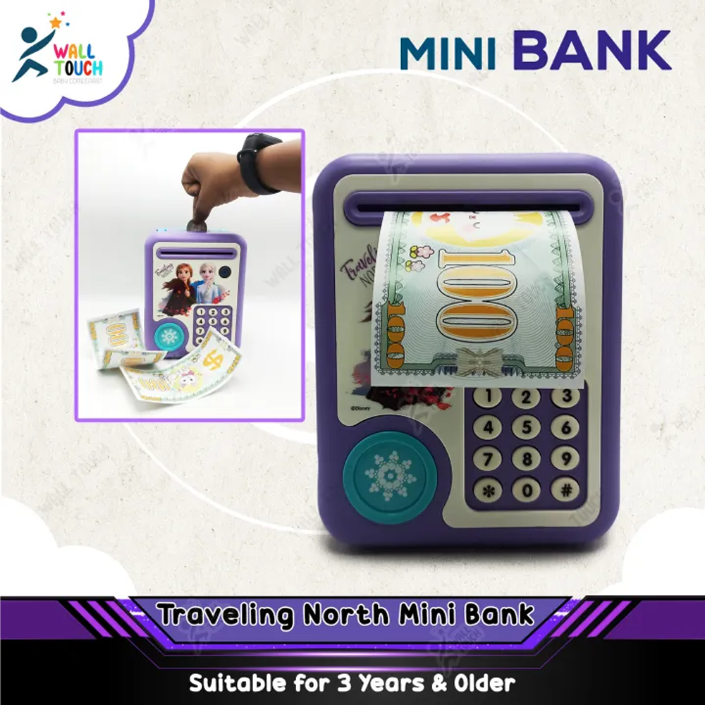 Portable Atm Password Protected Mini Bank for Kids - Purple - 324500792