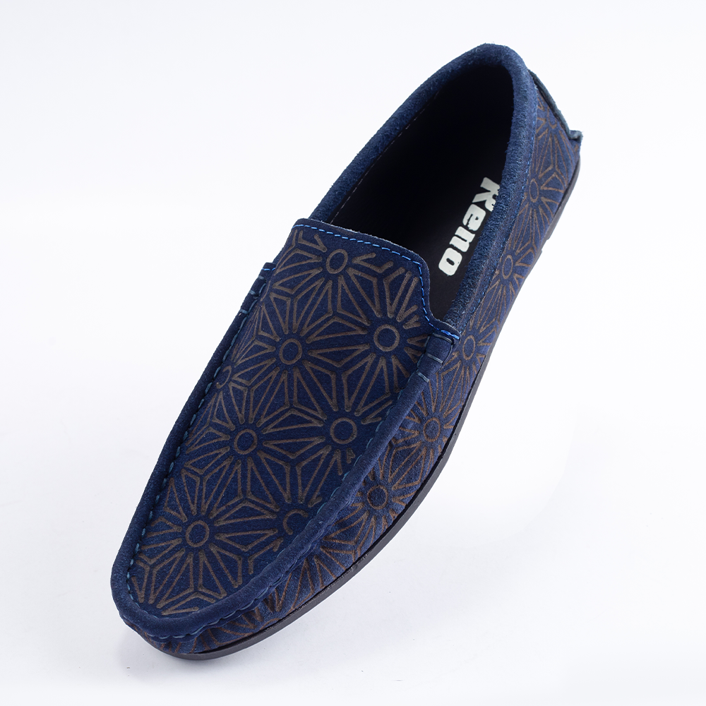 Reno Leather Loafer Shoes For Men - Blue - RL3073