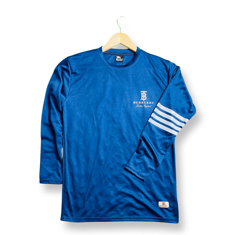 Full Sleeve Mesh Jersey T-shirt - Blue - 1042