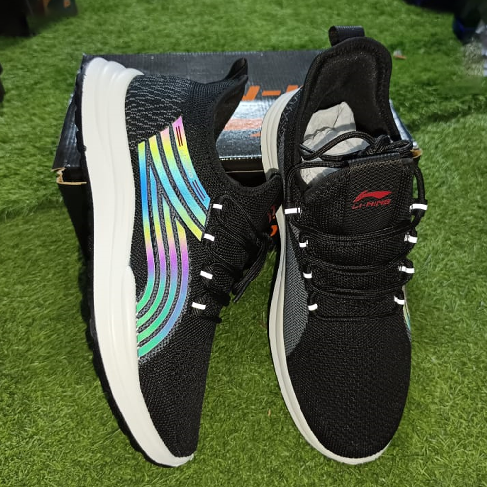 Li-Ning Mesh Sneakers for Men - Black