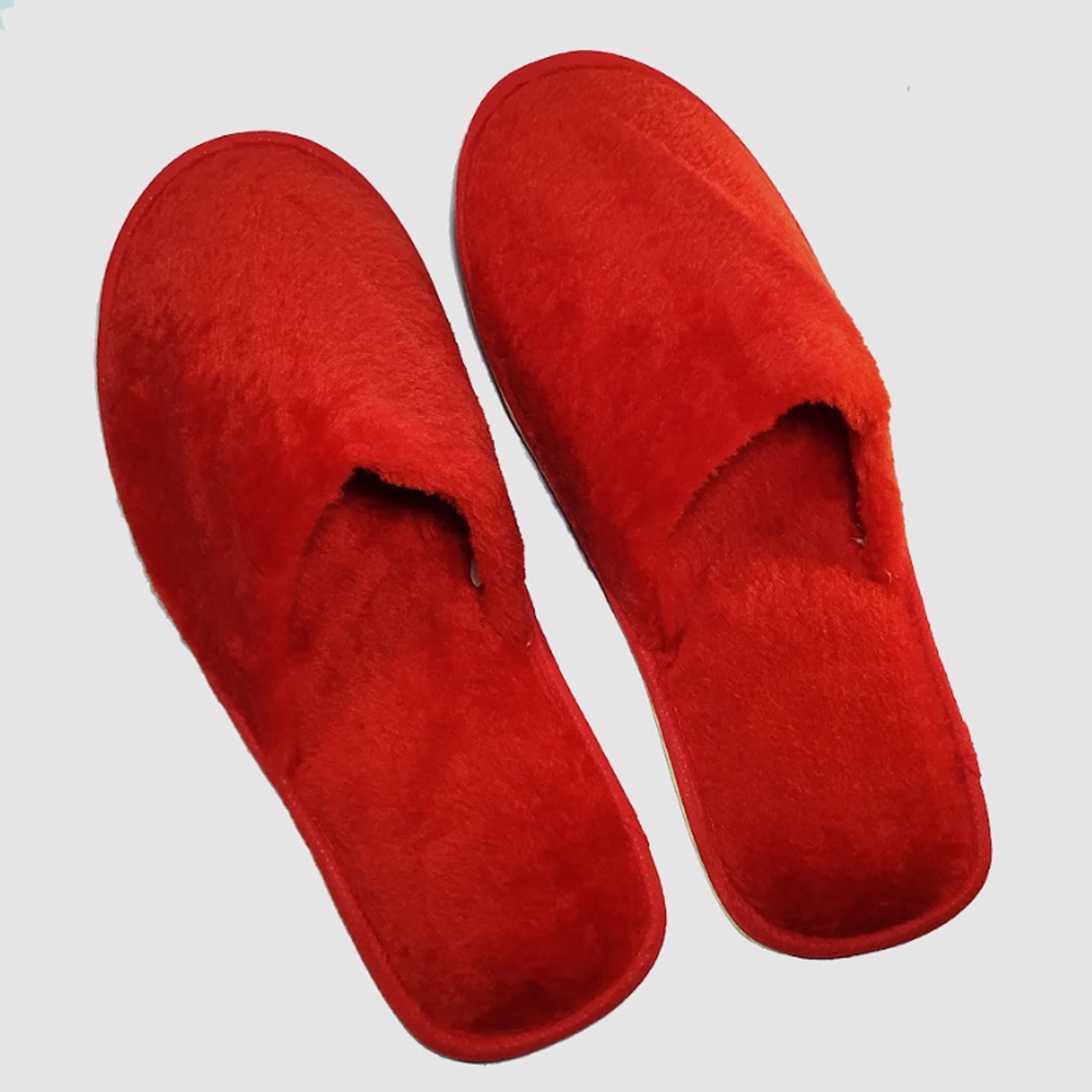 Wool Room Slipper For Men and Women - Red