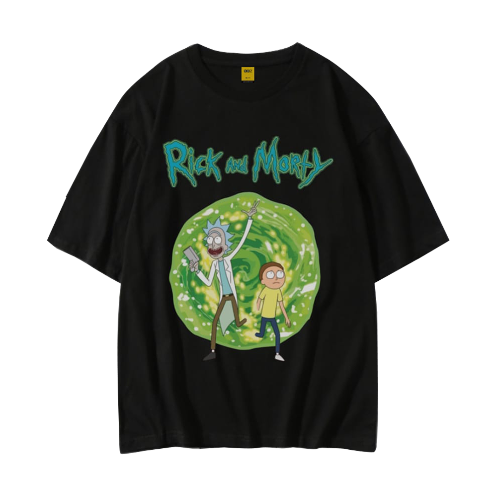 Cotton Drop Shoulder T-Shirt For Men - Ricky and Morty