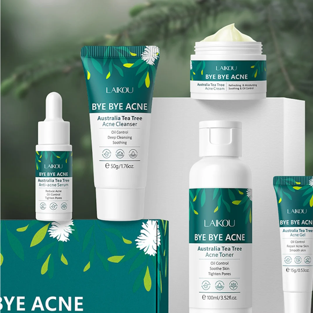 Laikou Tea Tree Bye Bye Acne Skincare Set - 5pcs - LB104