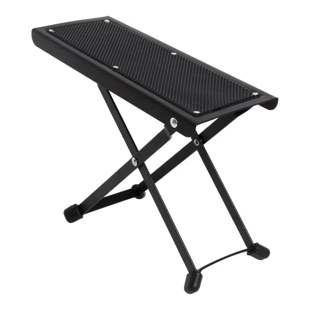 Adjustable Guitar Footrest Acoustic Footstool Stand - Black
