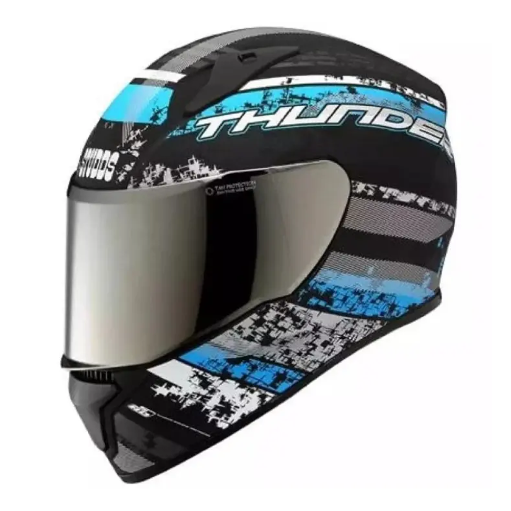 Studds Thunder D2 Full Face Bike Helmet - L - Black