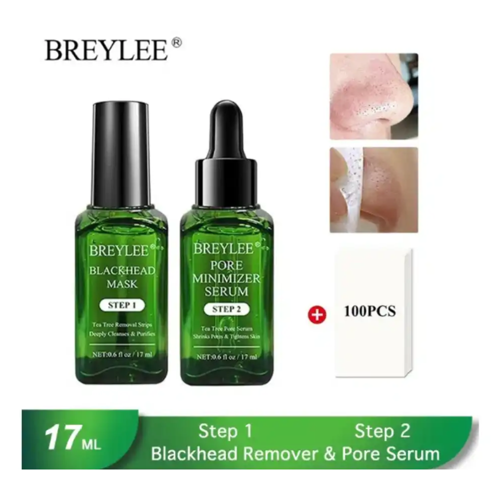 Breylee Blackhead Mask and Pore Minimizer Serum - 2X17ml