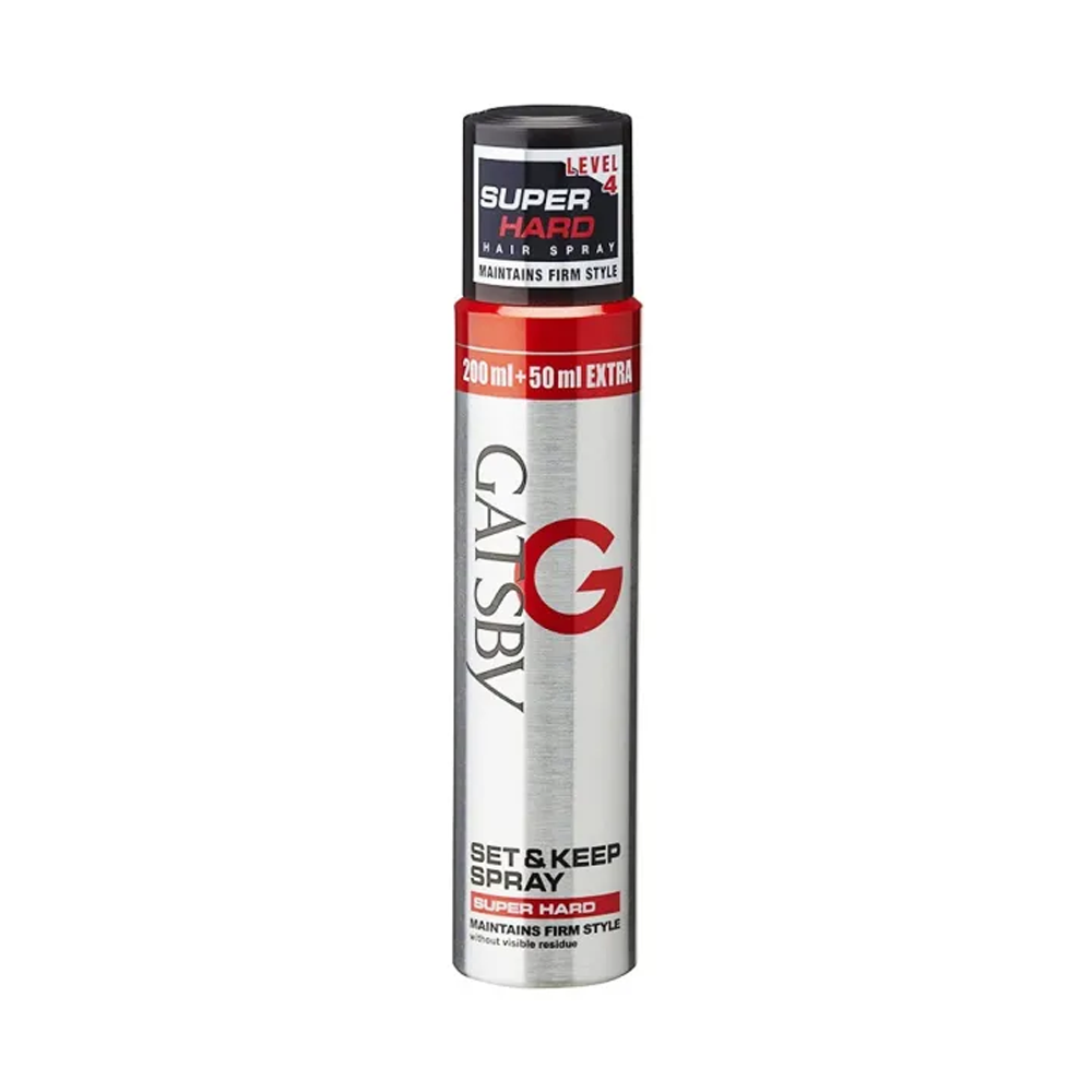 Gatsby Super Hard Level 4 Hair Spray For Men - 66gm