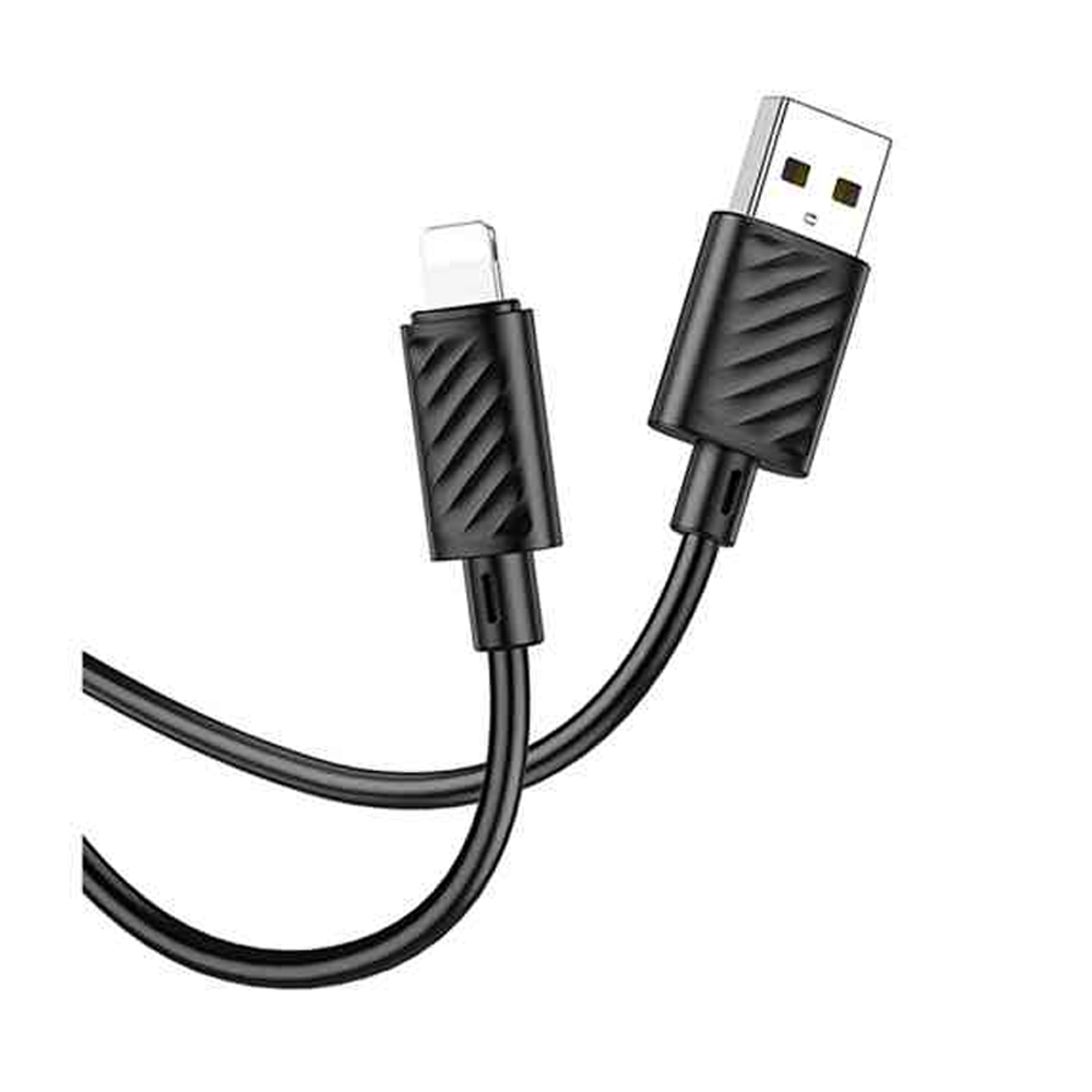 Hoco X88 USB to Lightning Charging Cable For iPhone - Black