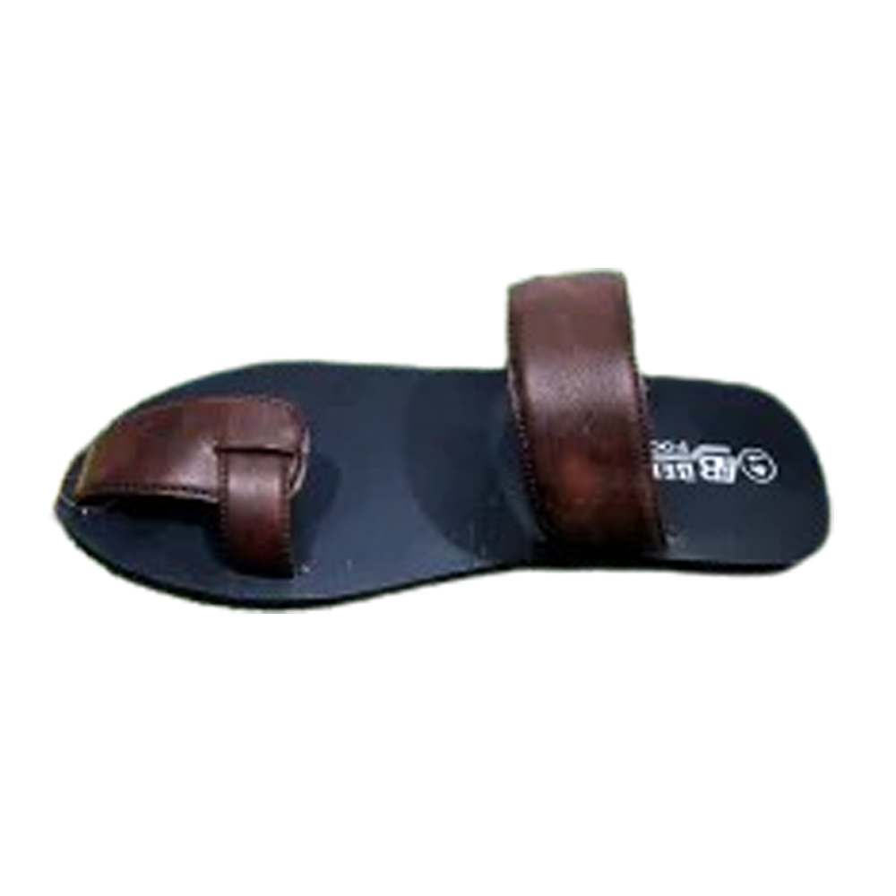 Artificial Leather Slipper Sandal For Men - US - Black and Brown