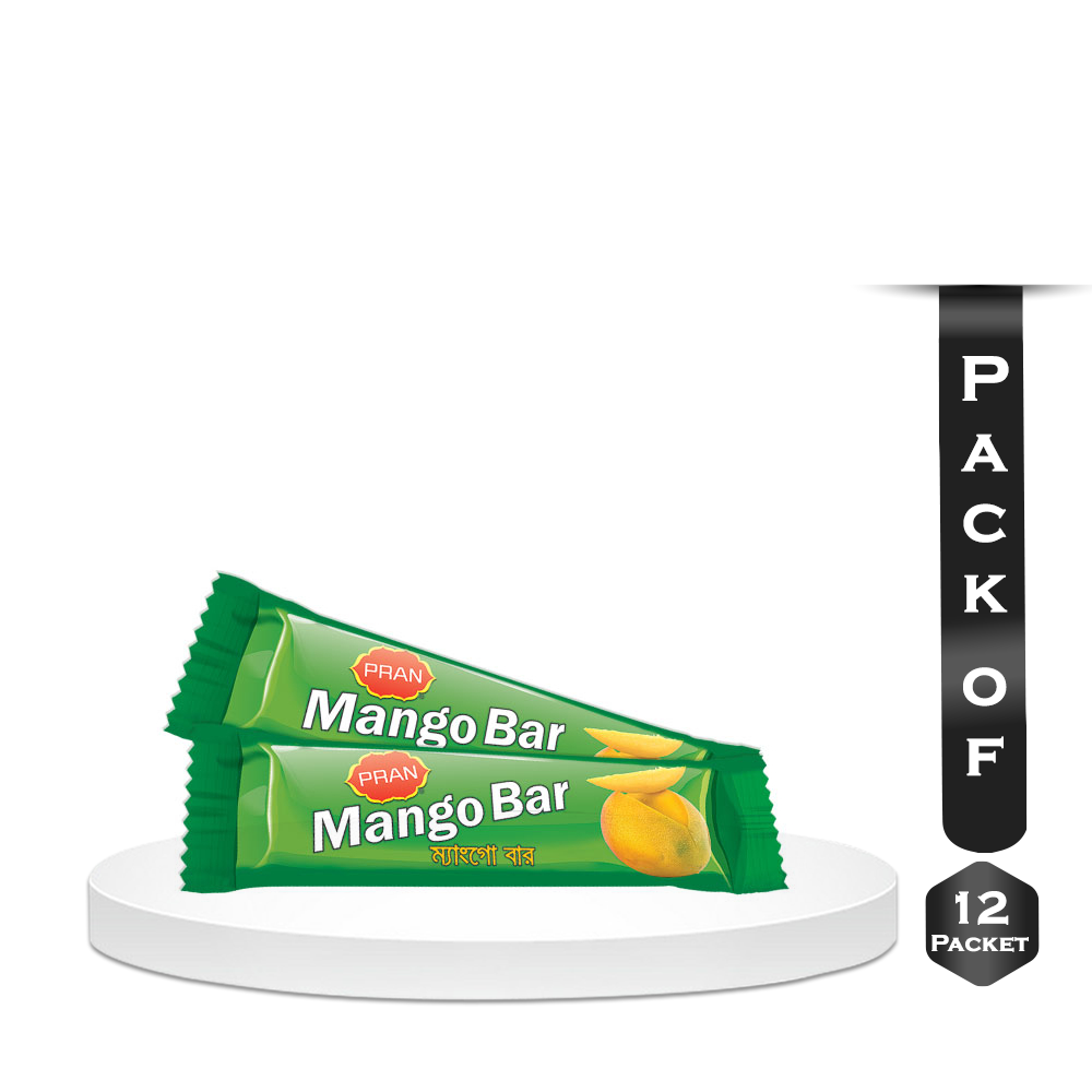 Pack Of 12 Packet Pran Mango Bar - 16gm