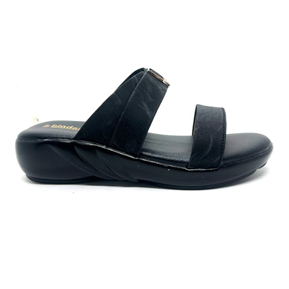 PU Leather Sandal for Women - Black - BW10379