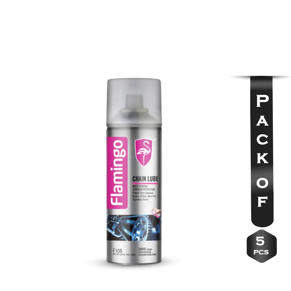 Pack of 5Pcs Flamingo Chain lube For Bike - 5x220ml