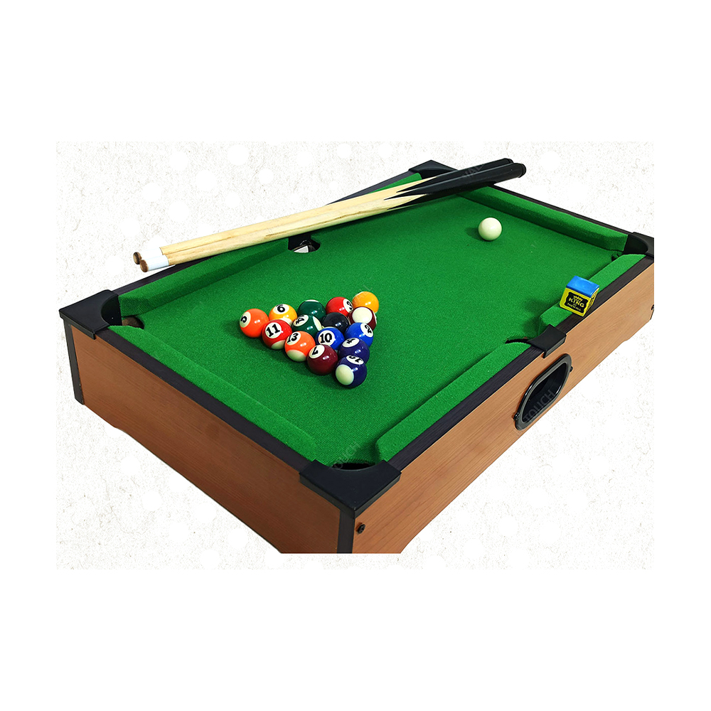 Mini Tabletop Pool Game Billiard Table Set Children'S Play Sports Toy With Balls, Cue, Chalk, Billiard Table - 129762614