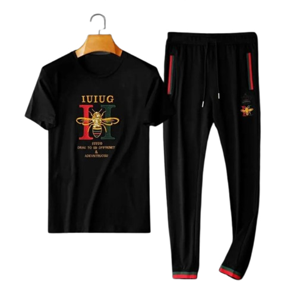 PP Jersey Trouser Full Track Suit For Men - Black - TF-97