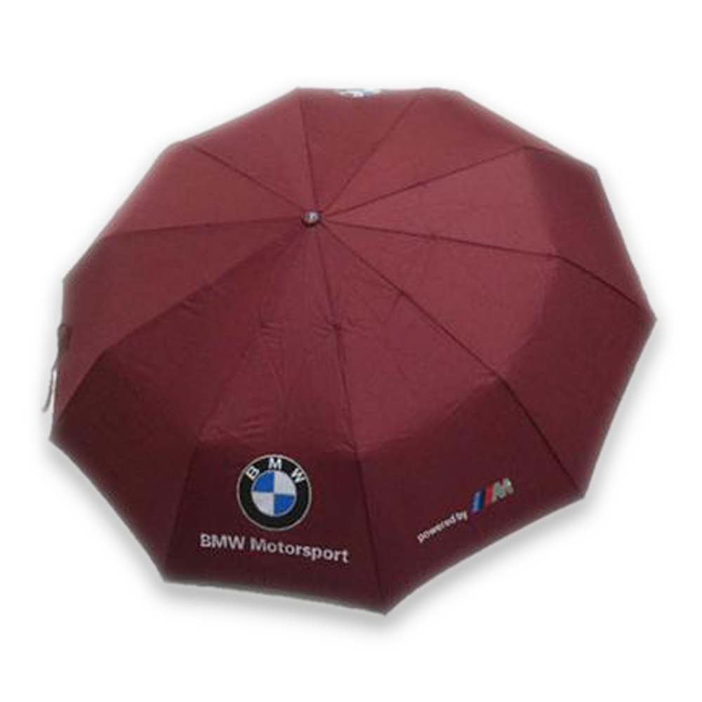 BMW Polyester Auto Open-Closed Folding Umbrella With Light - Multicolor