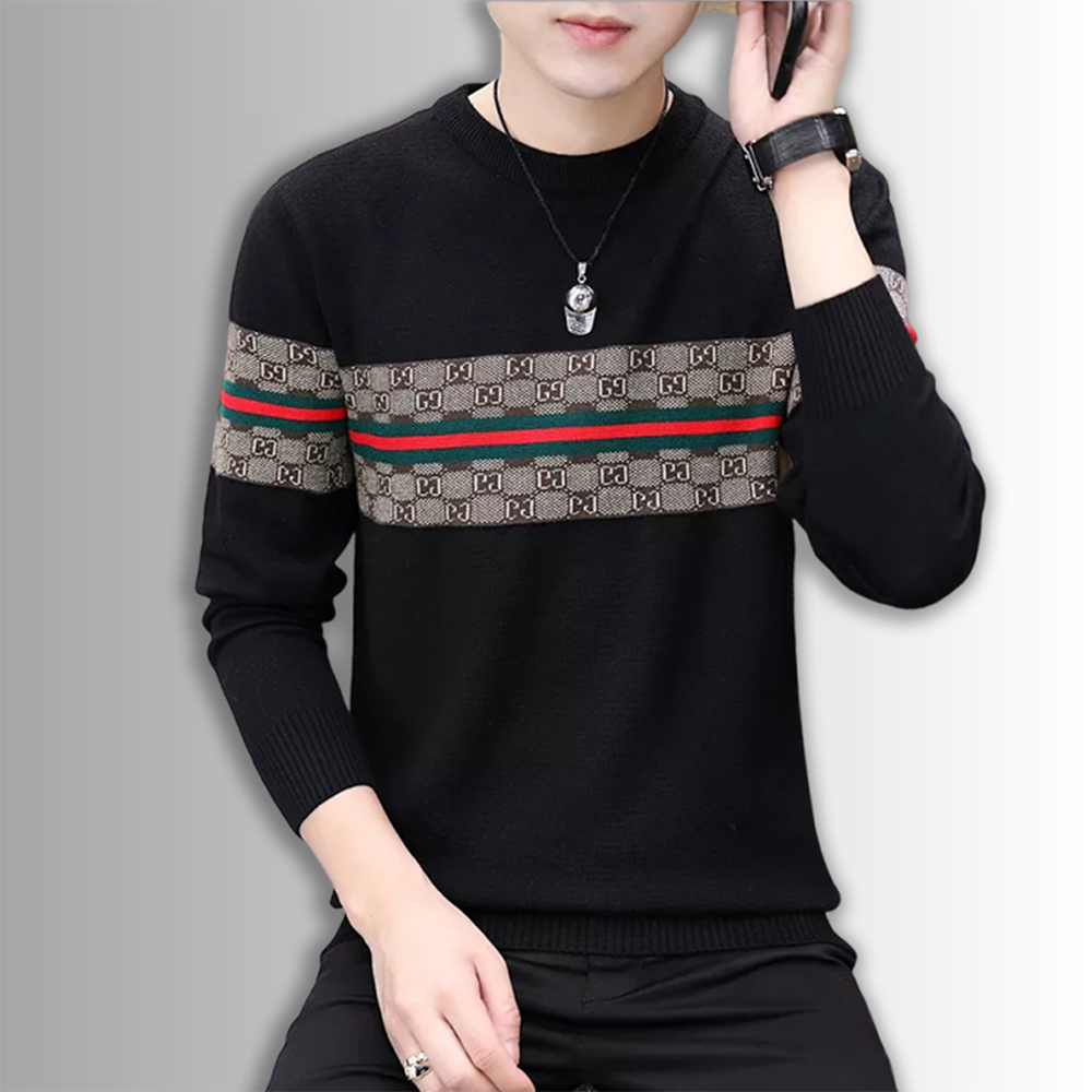 Woolen Full Sleeve Sweater For Men Black GMT 001423