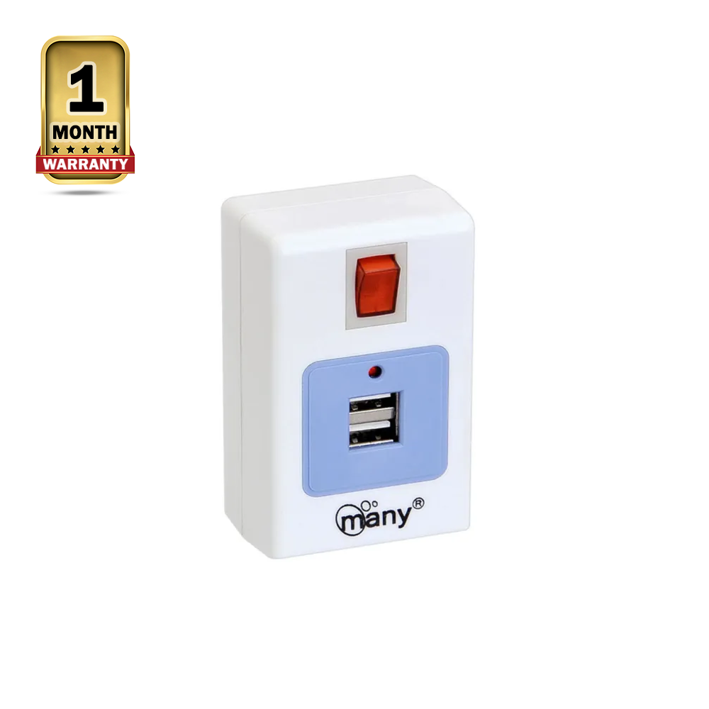 Many MTS-0016 Heavy Duty Fast Charging Multiplug Adapter - White