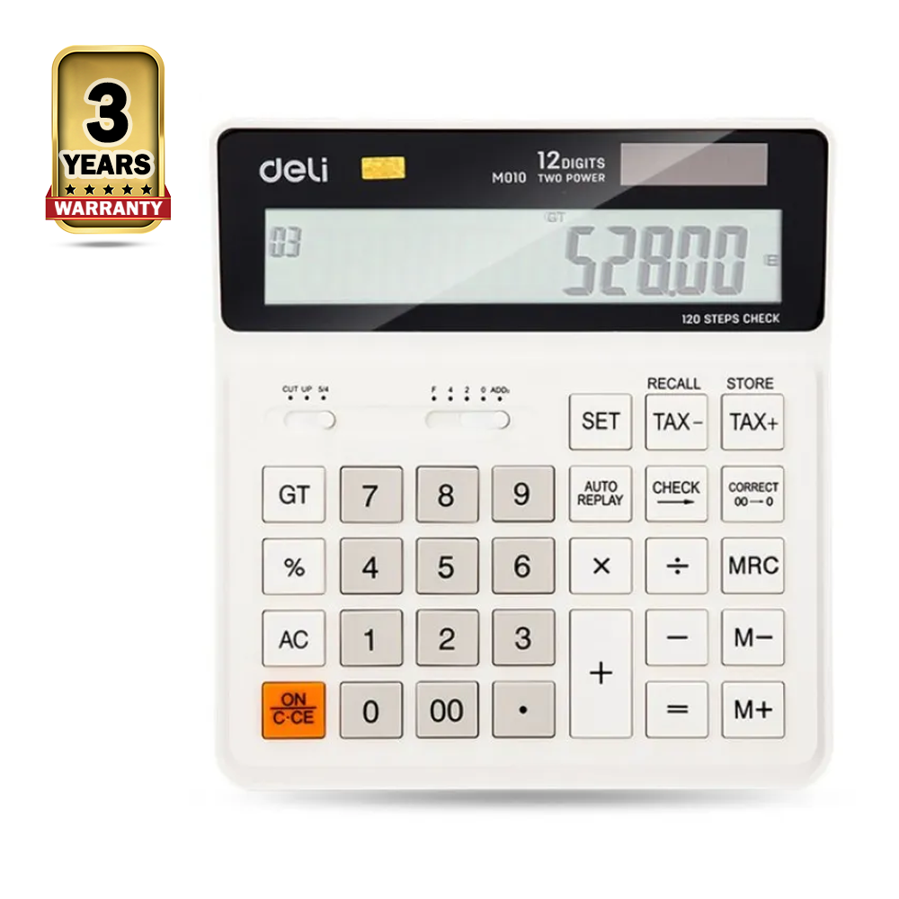 Deli M01010 Calculator with Tax Option - 12 Digits